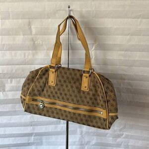 Dooney & Bourke Brown Logo Satchel Purse Handbag Monogram Shoulder Bag